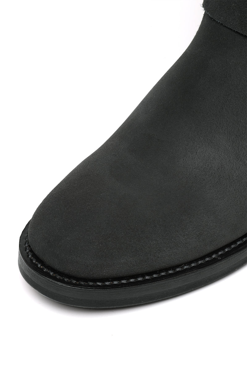 Lot.329 Suede Engineer Boots -Black-