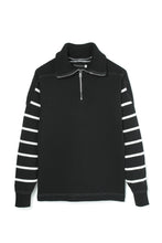 画像をギャラリービューアに読み込む, Lot.582 BS Turtle Zip Sweater -Black-