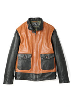 画像をギャラリービューアに読み込む, Lot.762 Horsehide A-1 Zip Jacket -Black × Brown-