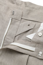 画像をギャラリービューアに読み込む, Lot.779 Double Pleats Linen Trousers -Greige-