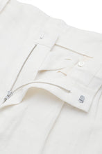 画像をギャラリービューアに読み込む, Lot.779 Double Pleats Linen Trousers -White-