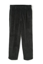 画像をギャラリービューアに読み込む, Wide Wale Cords Double Pleats Trousers Black