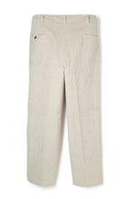 画像をギャラリービューアに読み込む, Wide Wale Cords Double Pleats Trousers White
