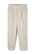 画像をギャラリービューアに読み込む, Wide Wale Cords Double Pleats Trousers White