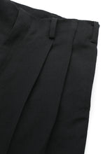 画像をギャラリービューアに読み込む, Lot.862 Wool Linen Double Pleats Trousers -Black-