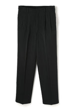 画像をギャラリービューアに読み込む, Lot.862 Wool Linen Double Pleats Trousers -Black-
