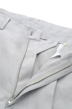 画像をギャラリービューアに読み込む, Lot.862 Wool Linen Double Pleats Trousers -Ice Gray-