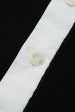 画像をギャラリービューアに読み込む, Lot.865 Combination Knit Cardigan -Black × White-
