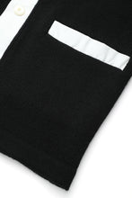 画像をギャラリービューアに読み込む, Lot.865 Combination Knit Cardigan -Black × White-