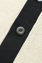 画像をギャラリービューアに読み込む, Lot.865 Combination Knit Cardigan -White × Black-