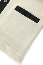 画像をギャラリービューアに読み込む, Lot.865 Combination Knit Cardigan -White × Black-