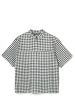 画像をギャラリービューアに読み込む, Lot.890 Half Zip Pin Check Shirt -White-