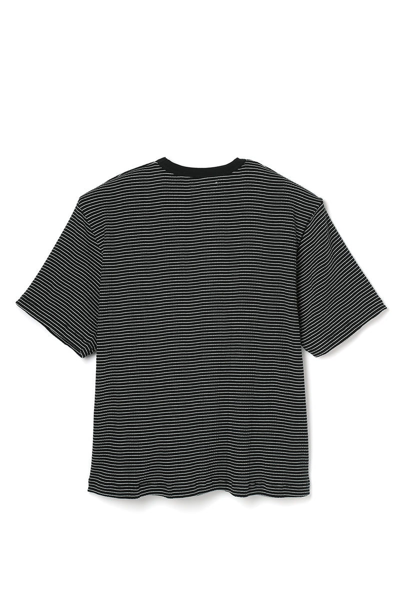 Lot.897 Multi Rib Border Tee -Black- – ATTRACTIONS