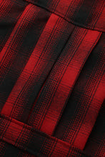 画像をギャラリービューアに読み込む, Checked Shawl Collar Coat Red