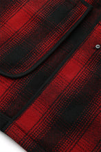 画像をギャラリービューアに読み込む, Checked Shawl Collar Coat Red
