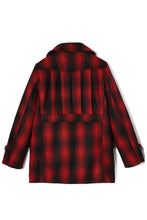 画像をギャラリービューアに読み込む, Checked Shawl Collar Coat Red