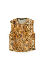 画像をギャラリービューアに読み込む, Animal Print Vest Yellow Leopard