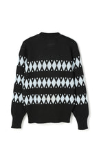 画像をギャラリービューアに読み込む, Stardust Diamond Wool Sweater Black×Sax