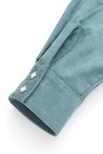 画像をギャラリービューアに読み込む, Corduroy Western Shirt Turquoise