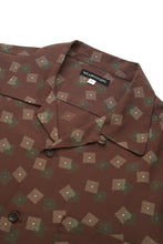 画像をギャラリービューアに読み込む, Box Pattern Rayon Shirt Brown