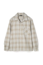 画像をギャラリービューアに読み込む, Checked Nep Twill Shirt Beige