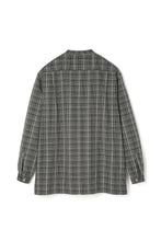 画像をギャラリービューアに読み込む, Panama Check Band Collar Shirt -Black-
