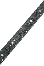 画像をギャラリービューアに読み込む, A20032 Studded and Jeweled Belt -Black-