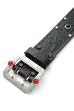画像をギャラリービューアに読み込む, A20032 Studded and Jeweled Belt -Black-