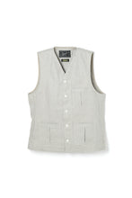 画像をギャラリービューアに読み込む, A20041 Classical Linen Vest -Beige-