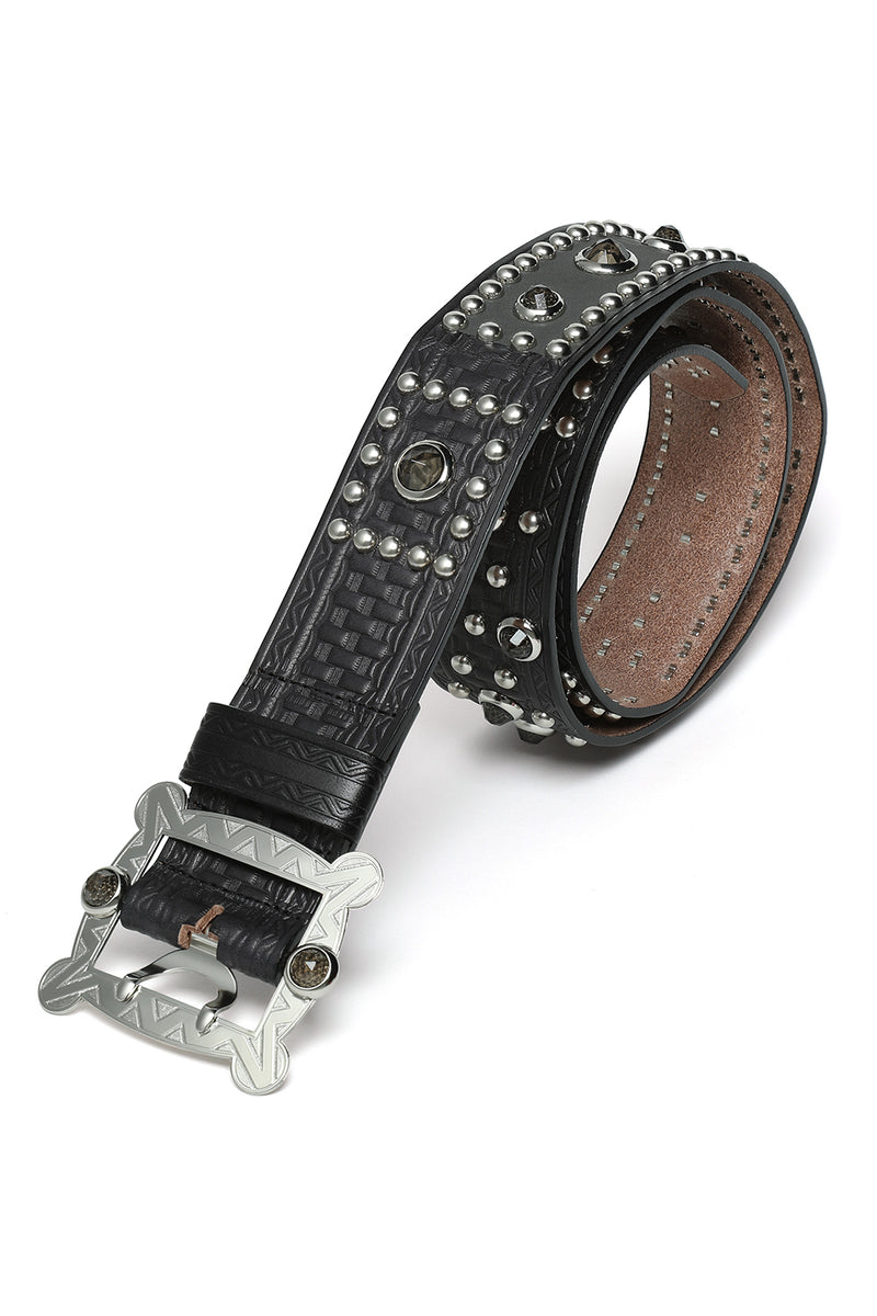A20044 Black Diamond Studded Belt – ATTRACTIONS