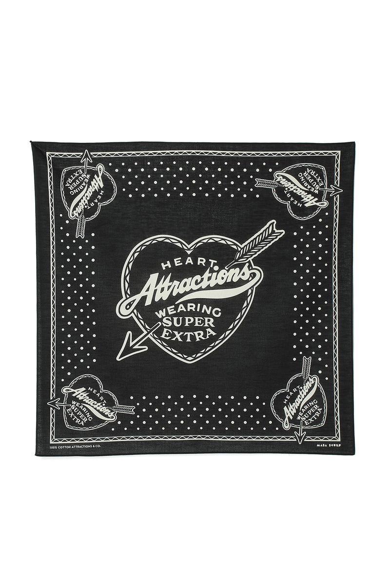Heart Attractions Bandana Black – ATTRACTIONS