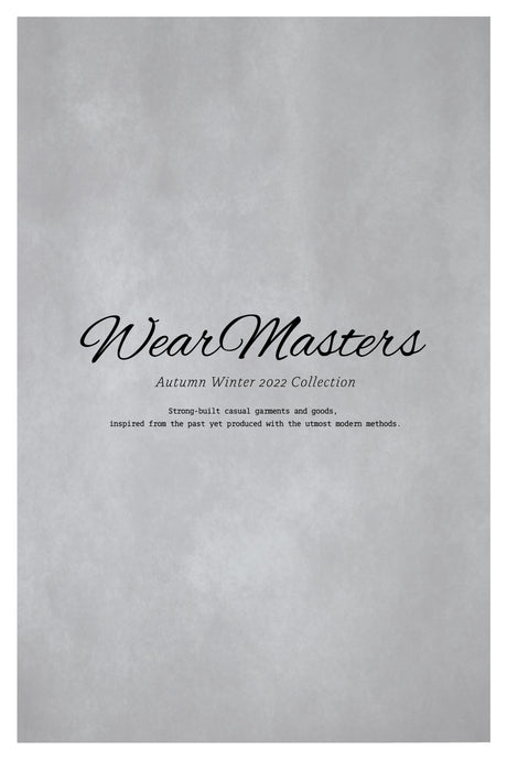 【WEARMASTERS】-2022 A/W Collection- <br>LOOK BOOK 公開開始