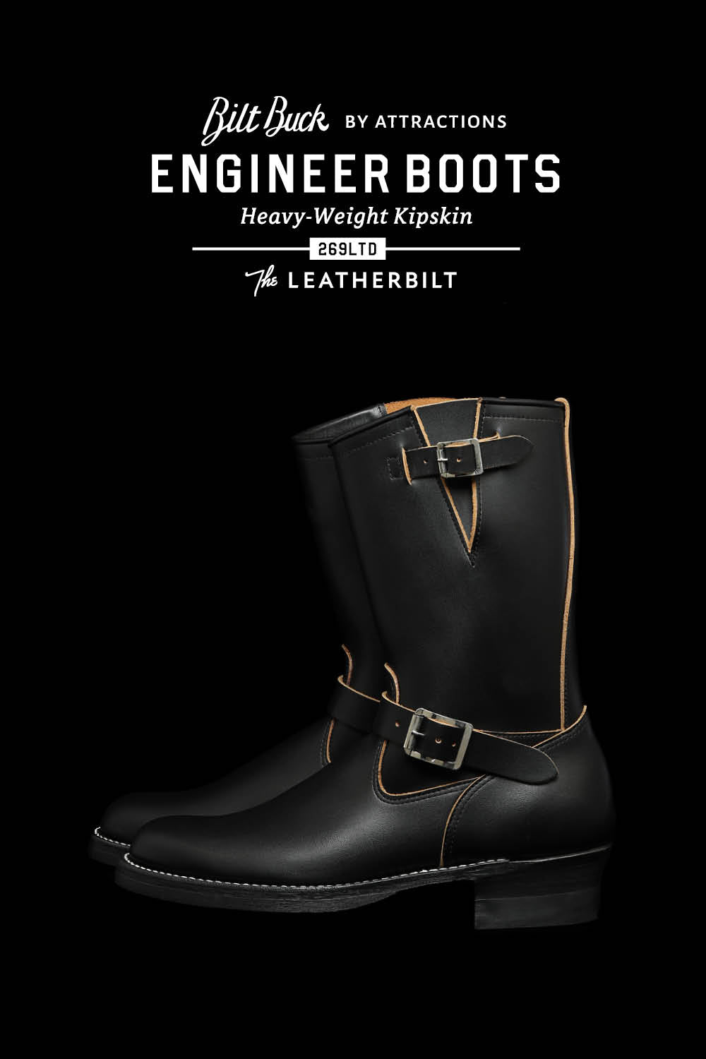 New release-BILTBUCKLot.269LTD Engineer Boots-Heavy Weight