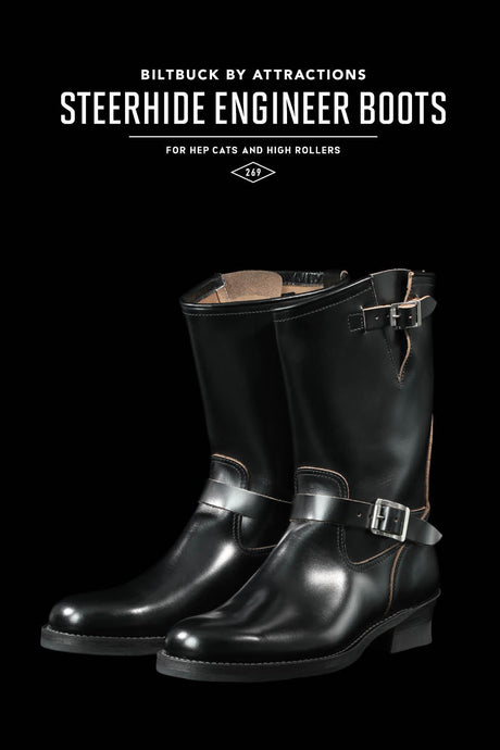 -Restock-<br>BILTBUCK<br>Lot.269 Engineer Boots -Steerhide-