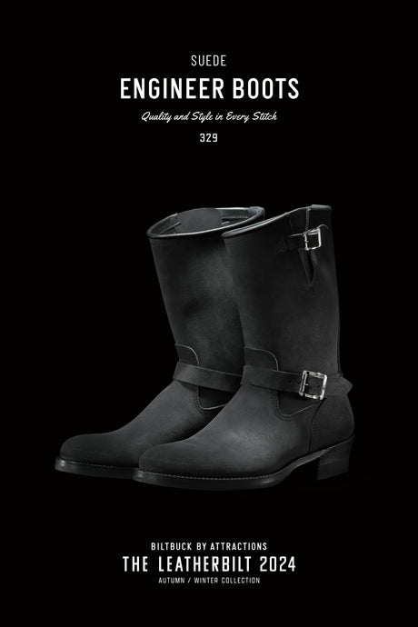 -Restock-<br>BILTBUCK<br>Lot.329 Suede Engineer Boots -Black-