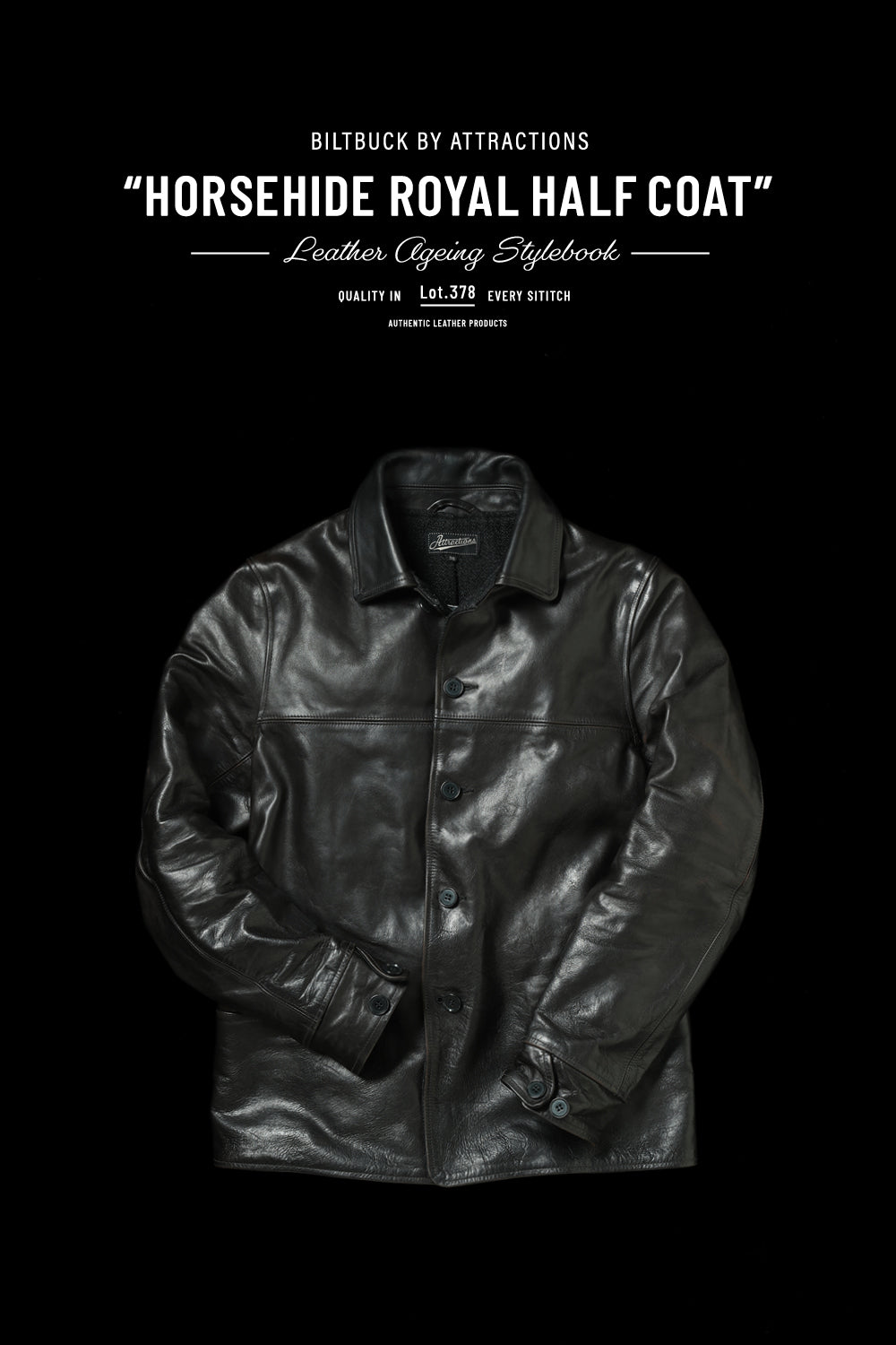 BILTBUCK】-Restock-Lot.378 Horsehide Royal Half Coat – ATTRACTIONS