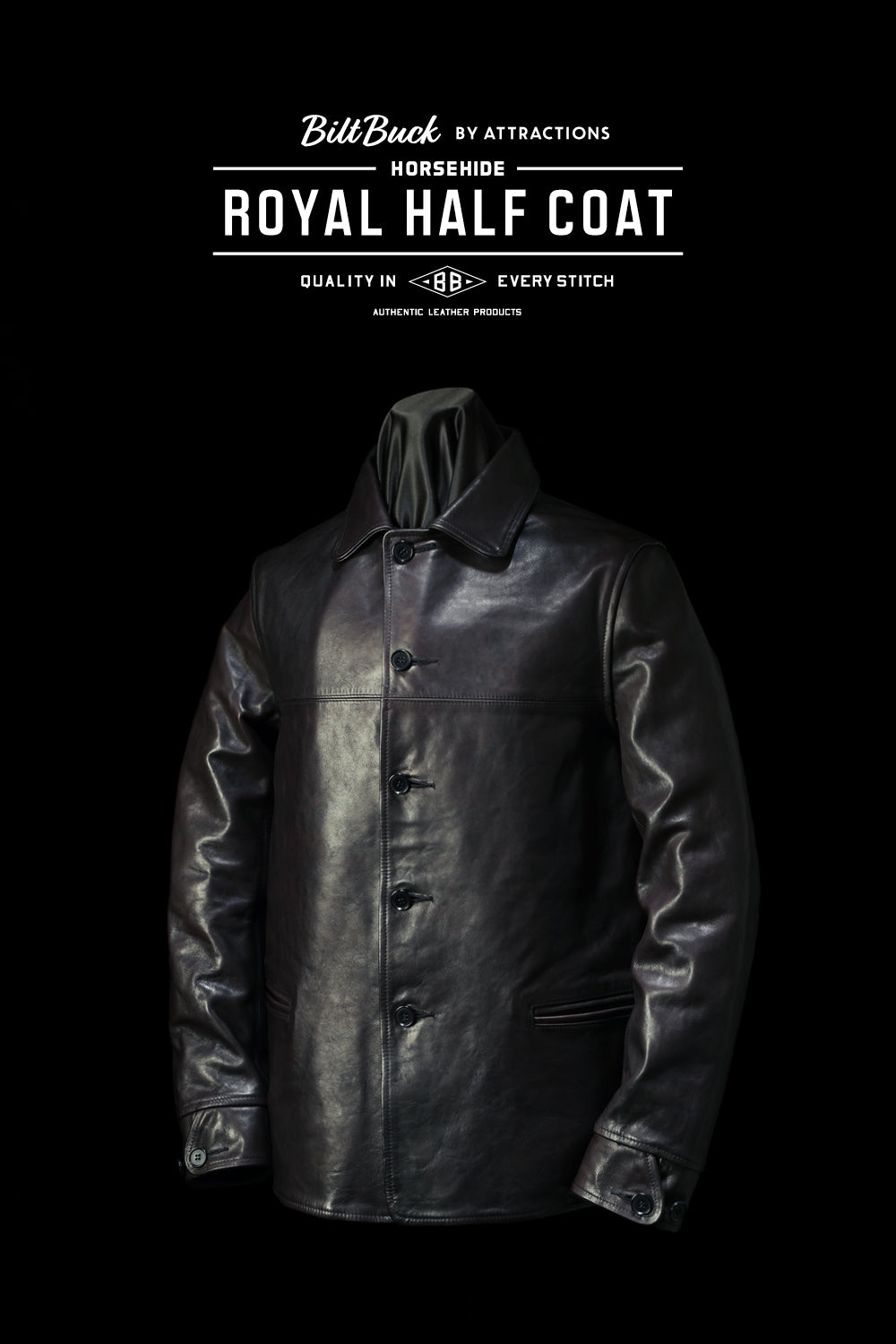 定価220000円BILTBUCK Horsehide Royal Half Coat
