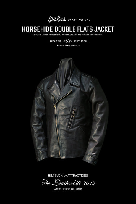 【BILTBUCK】-Restock-<br>Lot.379 Horsehide Double Flats Jacket
