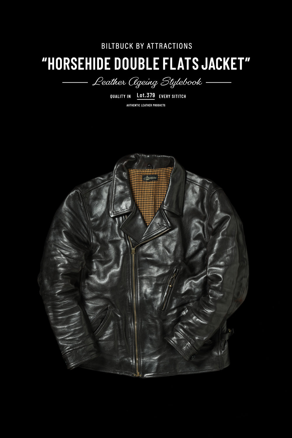 BILTBUCK】-Restock-Lot.379 Horsehide Double Flats Jacket