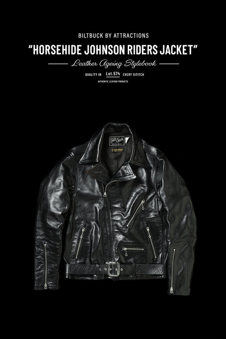 【BILTBUCK】-Restock-<br>Lot.574 Horsehide Johnson Riders Jacket