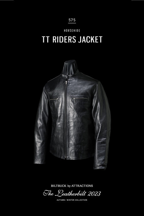 【BILTBUCK】-Restock-<br>Lot.575 Horsehide TT Riders Jacket