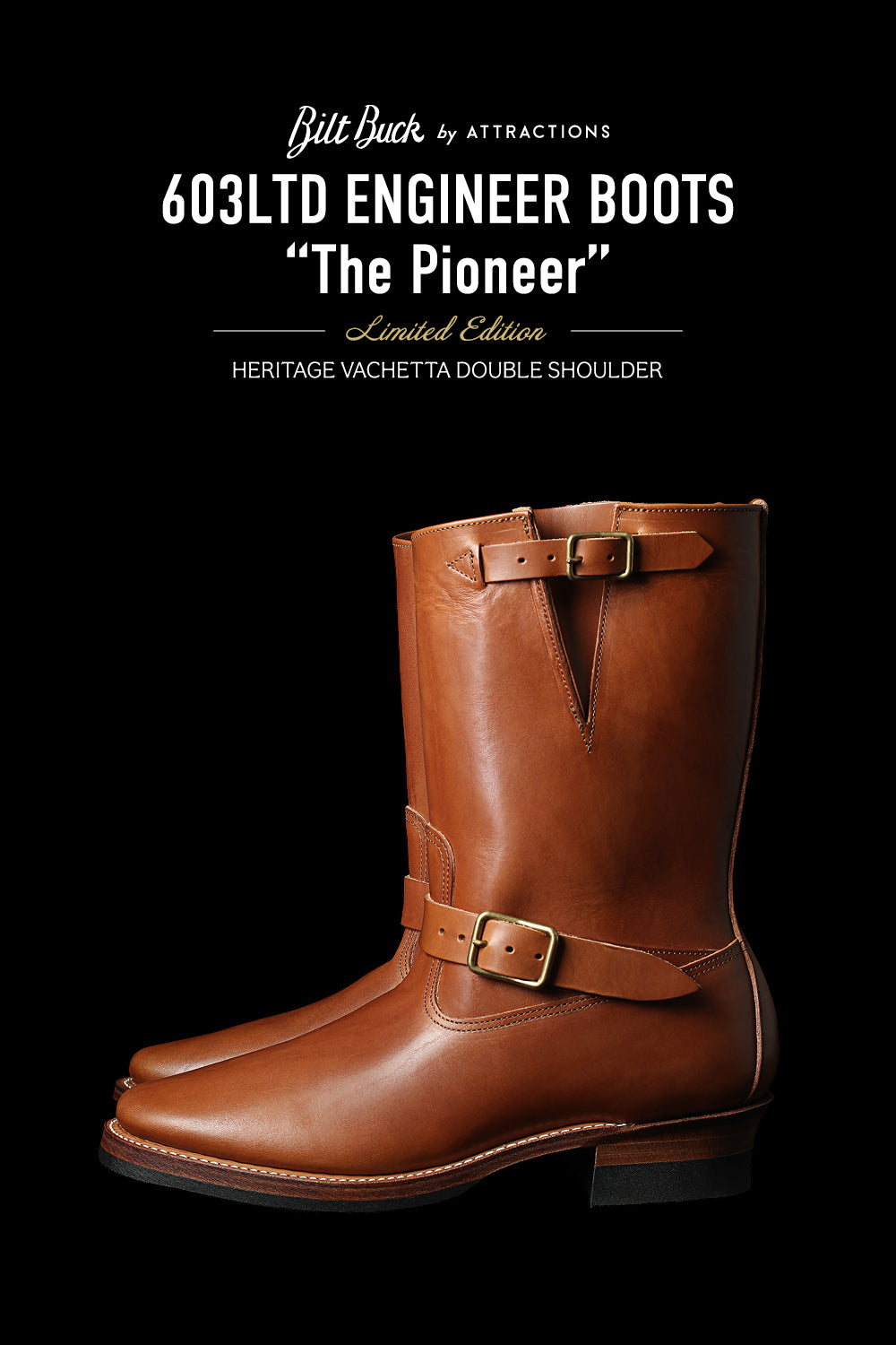 ヘフナー　スーパーソリッドIII 173 60th 貴重ビンテージ　ドイツ製 New release-BILTBUCKLot.603LTD Engineer Boots “The Pioneer