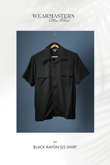 【WEARMASTERS】-New Release-<br>Lot.661 Black Rayon S/S Shirt