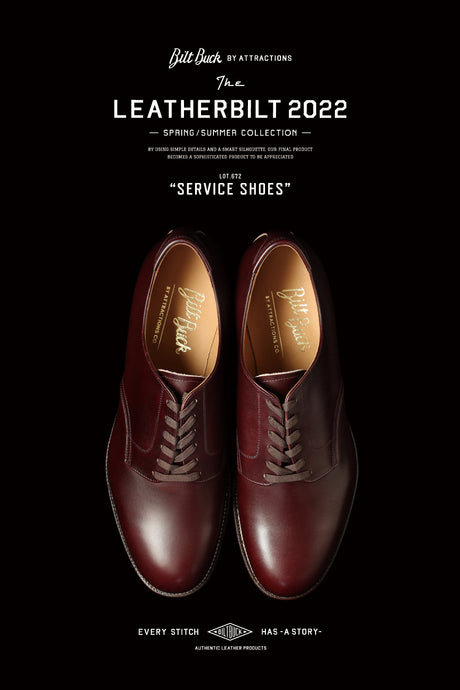 【BILTBUCK】-New Release-<br>Lot.672 Service Shoes<br> "Burgundy & Black"