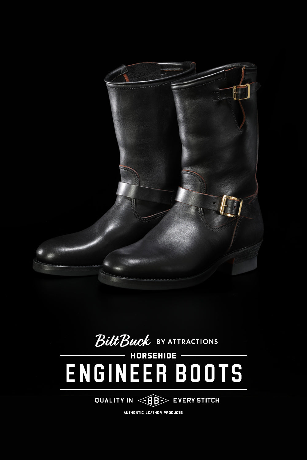 BILTBUCK】-New Release- ※Limited※ Lot.707 Horsehide Engineer Boots 