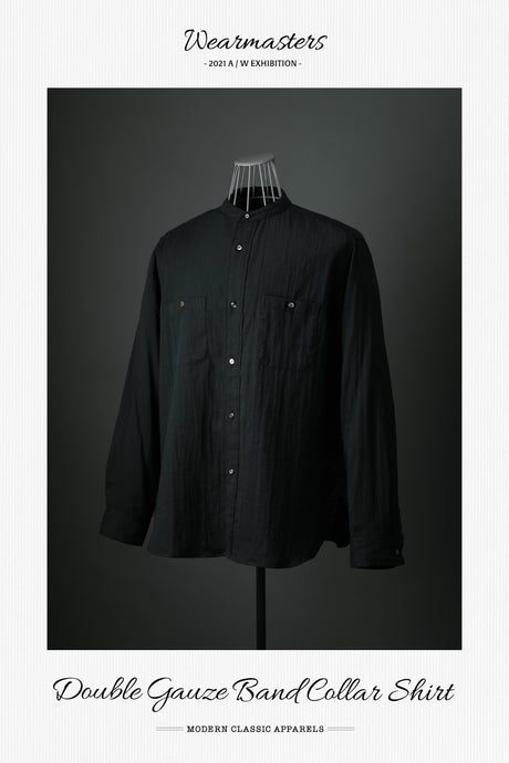 【WEARMASTERS】-New Release- Lot.722  Double Gauze Band Collar Shirt