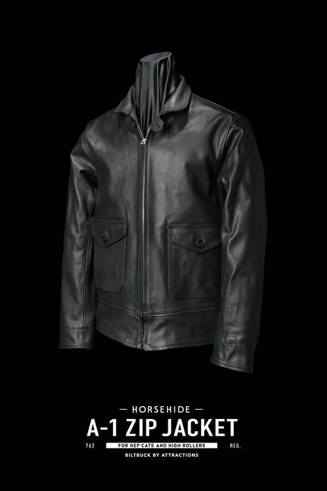 -Restock-<br>BILTBUCK<br>Lot.762 Horsehide A-1 Zip Jacket