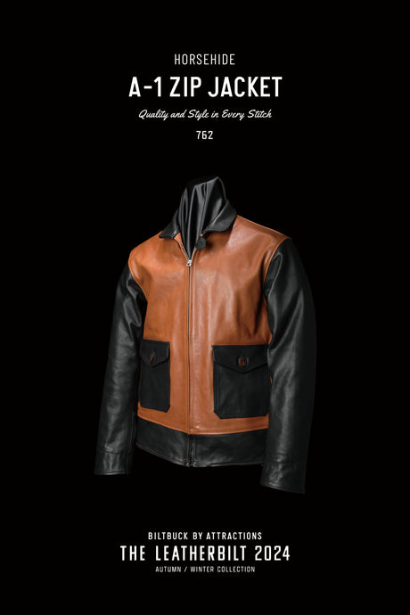 -Restock-<br>BILTBUCK<br>Lot.762 Horsehide A-1 Zip Jacket