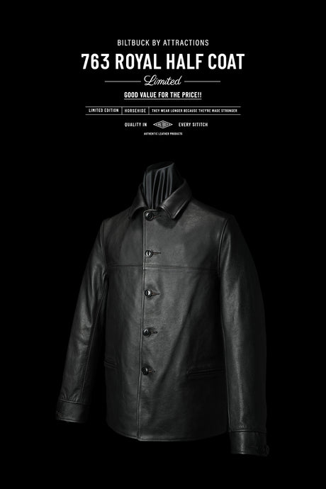 【BILTBUCK】-New Release-<br>-Limited-Lot.763 Horsehide Royal Half Coat -Limited-