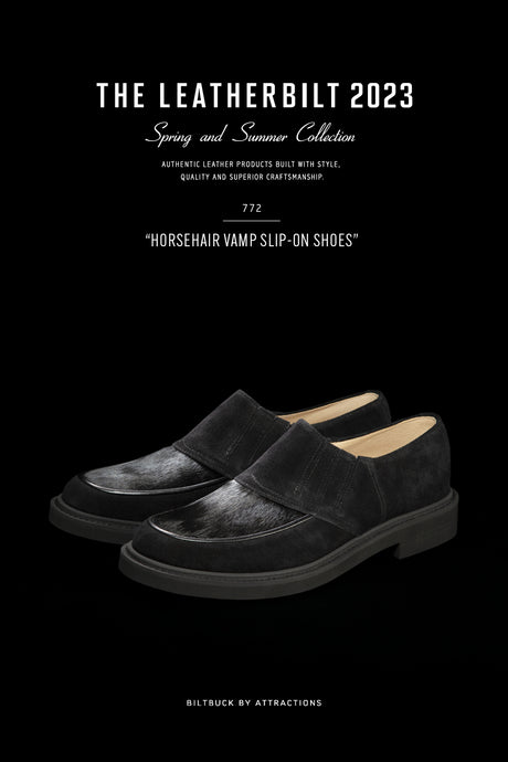 【BILTBUCK】-New Release-<br>Lot.772 Horsehair Vamp Slip-On Shoes